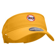 No War Embroidered Brushed Sports Visor