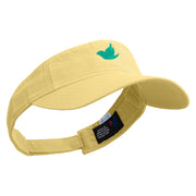 Nature Bird Icon Embroidered Cotton Twill Washed Soft Visors - Butter OSFM