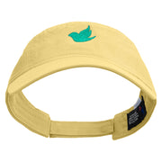 Nature Bird Icon Embroidered Cotton Twill Washed Soft Visors - Butter OSFM