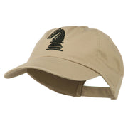 Chess Knight Embroidered Pet Spun Washed Cap