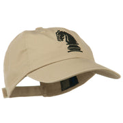 Chess Knight Embroidered Pet Spun Washed Cap