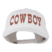 Cowboy Embroidered Washed Cap