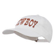 Cowboy Embroidered Washed Cap