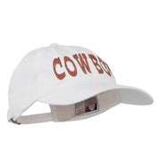 Cowboy Embroidered Washed Cap