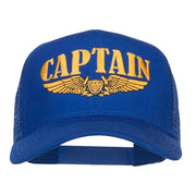 Captain Wing Logo Embroidered Mesh Cap