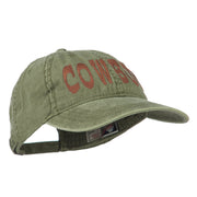 Cowboy Embroidered Washed Cap