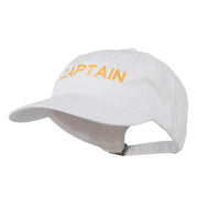 Captain Embroidered Low Profile Washed Cap