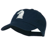 Chess Knight Embroidered Pet Spun Washed Cap