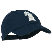 Chess Knight Embroidered Pet Spun Washed Cap