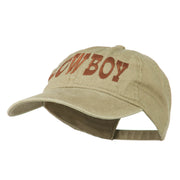 Cowboy Embroidered Washed Cap