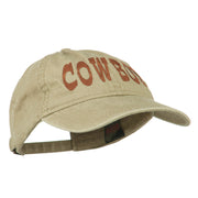 Cowboy Embroidered Washed Cap