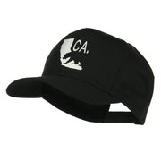 California with Bear Embroidered Cap