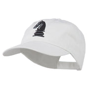 Chess Knight Embroidered Pet Spun Washed Cap