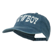 Cowboy Embroidered Washed Cap