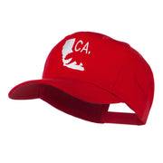 California with Bear Embroidered Cap