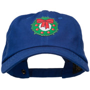 Christmas Wreath Patched Washed Cap