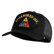 2nd Armored Division Hell on Wheels Patched Solid Cotton Twill Mesh Prostyle Cap - Black OSFM