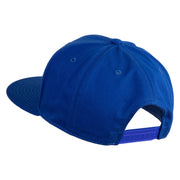 Old English Black H Patched 6 Panels Round Bill Cap - Royal OSFM