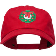 Christmas Wreath Patched Washed Cap