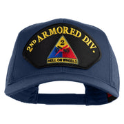 2nd Armored Division Hell on Wheels Patched Solid Cotton Twill Mesh Prostyle Cap - Navy OSFM