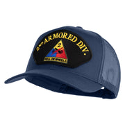 2nd Armored Division Hell on Wheels Patched Solid Cotton Twill Mesh Prostyle Cap - Navy OSFM