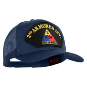 2nd Armored Division Hell on Wheels Patched Solid Cotton Twill Mesh Prostyle Cap - Navy OSFM