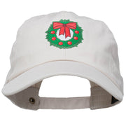 Christmas Wreath Patched Washed Cap