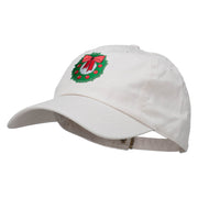 Christmas Wreath Patched Washed Cap