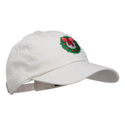 Christmas Wreath Patched Washed Cap