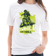 Downhill Is My Thrill Graphic Design Deluxe Jersey T-Shirt