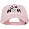 Cat Mom Words with Paw Embroidered Cotton Cap