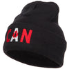 Canada CAN Flag Embroidered Long Beanie