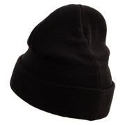 Money Gambling Embroidered 12 Inch Long Knitted Beanie - Black OSFM