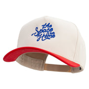 The Space Is Our Home Embroidered Premium Pro Style 5 Panels Cap - Red-Stone OSFM