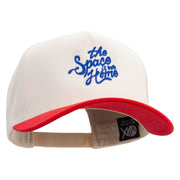 The Space Is Our Home Embroidered Premium Pro Style 5 Panels Cap - Red-Stone OSFM