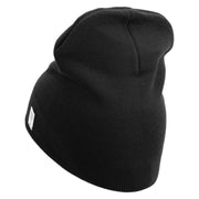Marines Veteran Symbol Embroidered 8 Inch Short Beanie Made in USA - Black OSFM