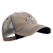 Electrician Embroidered Low Profile Special Cotton Mesh Cap - Khaki OSFM