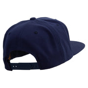 Valentines Day with Kiss Embroidered Wool Blend Prostyle Snapback - Navy OSFM