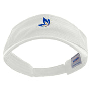 Nature Butterfly Icon Embroidered Brushed Cotton Sun visor - White OSFM