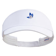 Nature Butterfly Icon Embroidered Brushed Cotton Sun visor