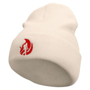 Fireman Embroidered 12 Inch Long Knitted Beanie