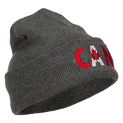 Canada CAN Flag Embroidered Long Beanie