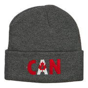 Canada CAN Flag Embroidered Long Beanie