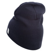Marines Veteran Symbol Embroidered 8 Inch Short Beanie Made in USA - Navy OSFM