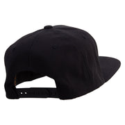 Valentines Day with Kiss Embroidered Wool Blend Prostyle Snapback - Black OSFM