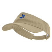 Nature Butterfly Icon Embroidered Brushed Cotton Sun visor - Khaki OSFM