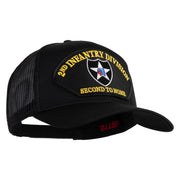 2nd Infantry Division Second to None Patched Solid Cotton Twill Mesh Prostyle Cap - Black OSFM