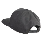 Old English Black L Patched 6 Panels Round Bill Cap - Dark Grey OSFM
