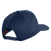 USS Bronstein FF 1037 Patched Solid Cotton Twill 5 Panel Prostyle Snap Cap - Navy OSFM