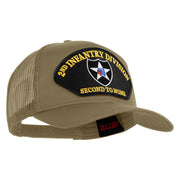 2nd Infantry Division Second to None Patched Solid Cotton Twill Mesh Prostyle Cap - Khaki OSFM